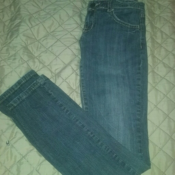 Rue21 7/8 Distressed Medium Wash Skinny Jeans - Picture 2 of 4